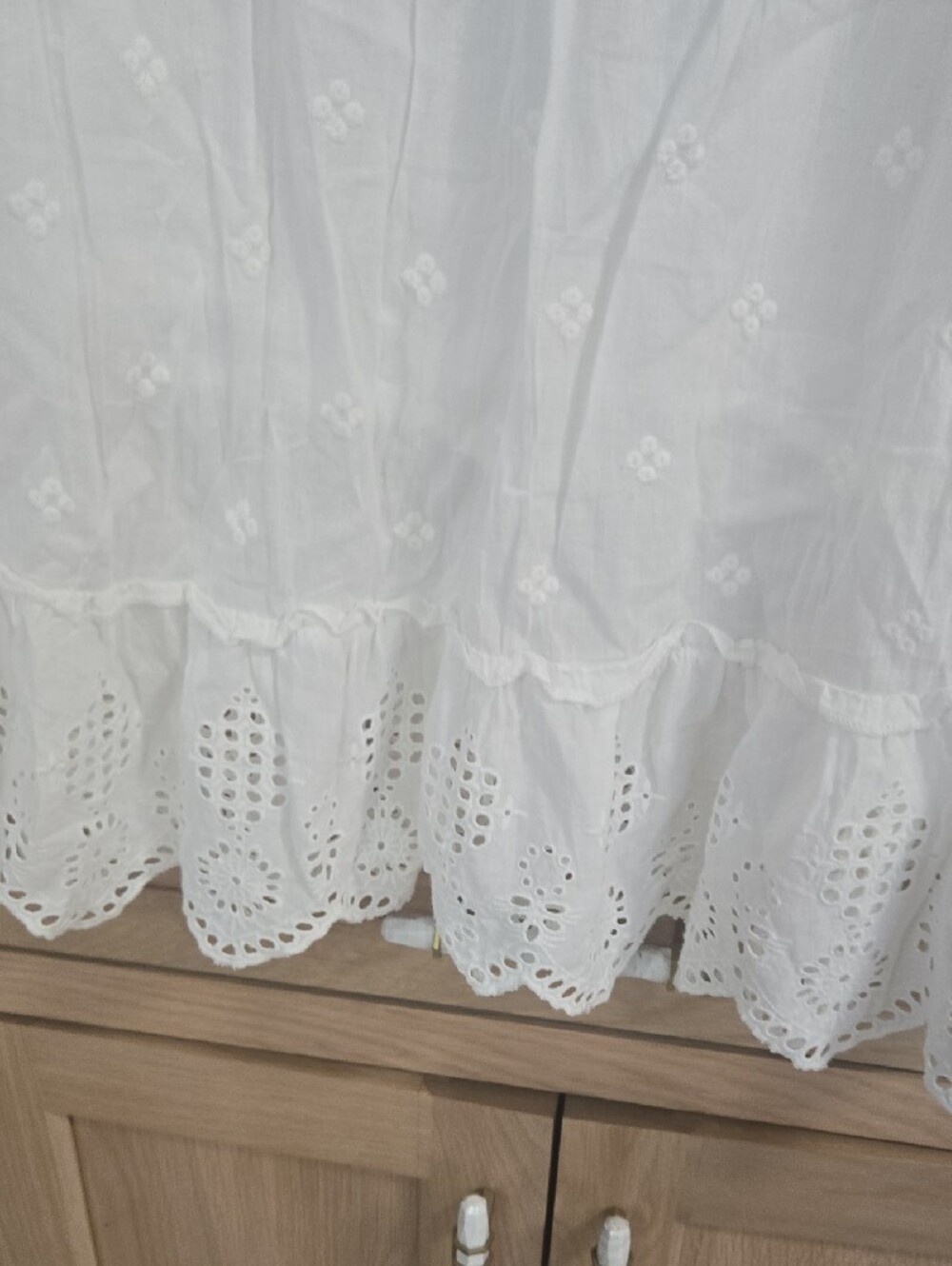 Cynthia Rowley White Tiered Eyelet Maxi Skirt - Picture 6 of 6